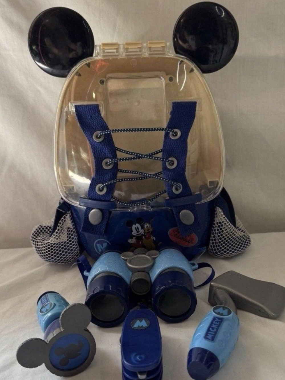 & Other Stories Blue Mickey Ear Clear-Front Kids Backpack Set